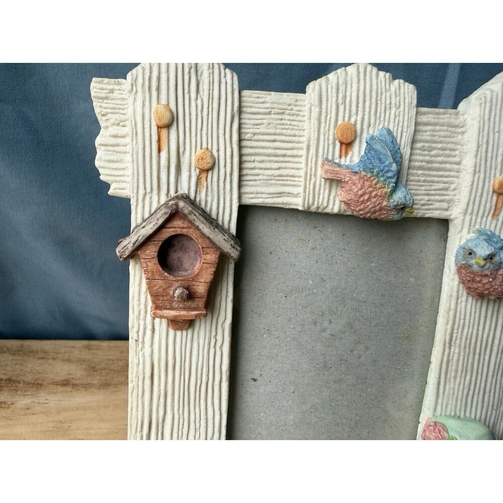 3D Teddy Bears Gardening Table Top 3.5” X 5” Picture Frame Resin Colorful